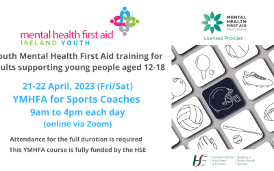 Sports Coaches HSE-funded Youth Mental Health First Aid April 2023